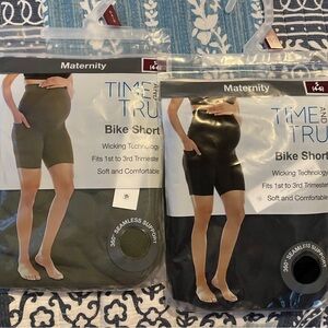Time and Tru Maternity Bike Shorts - Black- Size Small (4-6)